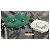 Console bowl and vintage ashtrays