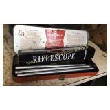 Rifle scope and gun cleansing kit