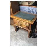 Oak night stand with slate top