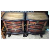 Pair of 3 drawer night sands sold 2x the bid