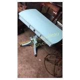 Robins egg blue mahogany foyer table 34in wide