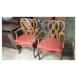 Carved French arm chairs sold 2x the bid very