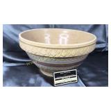 Large crown pottery Stoneware bowl blue and brown