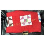 Old red quilt