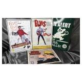 3 modern tin signs and one plastic sign-cubs,