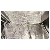 Group of embossed platters and plates