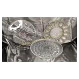Platter, cake stand and egg plate