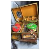 Jewelry box with m$m tins, pocket knife and