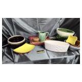 Large group of vintage pottery- haeger, McCoy and