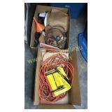 2 boxes of misc garage items
