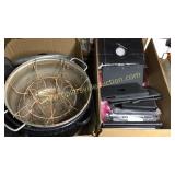 Canning pot with rack and misc tablet covers