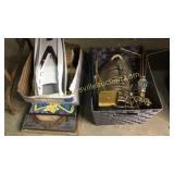 Group of misc household items and frames