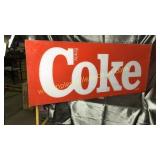 Plastic coke sign 46"x19"