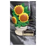 Cast iron sunflower doorstop