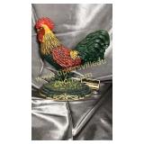 Cast iron rooster doorstop