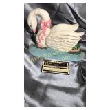 Cast iron swan doorstop