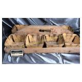 Wooden caddy with berry baskets