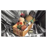 Box old homemade dolls