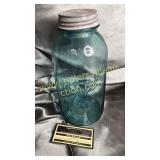 No 13 half gallon blue fruit jar