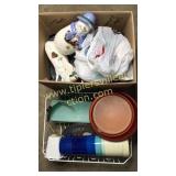 Box of Christmas, craft and Tupperware