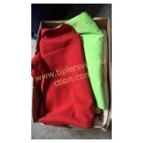 Box of tablecloths and linens