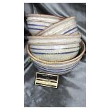 Set of 4 pottery nesting bowls