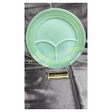 Divided fireking jadeite dinner plate