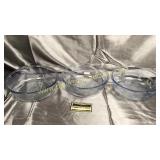 3 fire king sapphire blue casseroles