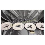 Heavy game bird plates and tumblers