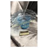 Blue depression vase