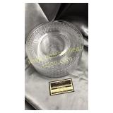 Set of 12 cut glass dessert plates