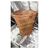 Unusual metal riveted coal bucket