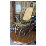 Cane back bentwood rocker