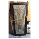 Old leaded glass door with damage 18x48h