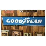 Vintage Goodyear metal sign 78.5x18h