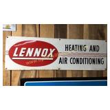 Lennox air conditioning metal sign 15x48w