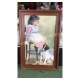 Girl and dog print 11x17