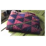 Unusual purple quilt