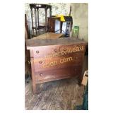 Antique oak dresser base