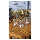 4 amber and clear stems