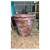 Very large red pottery planter 28in across