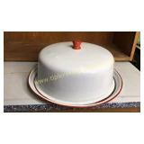 Old granite ware cake saver rare find