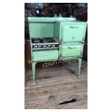 Clark Jewel gas stove in green enamel