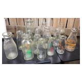Collection of milk bottles