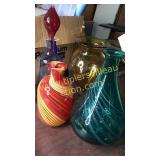Collection of large art glass pieces