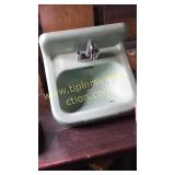 Cool old Jade green sink cast iron