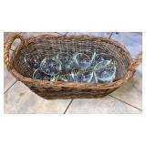 Basket of clear punch cups