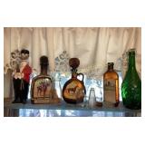 Shelf of bottles and decanters
