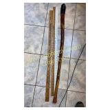 Walking stick and yard sticks