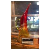 Blenko? Amberina crackled glass